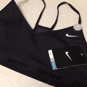 Spaghetti strap “Just Do It” logo bra
